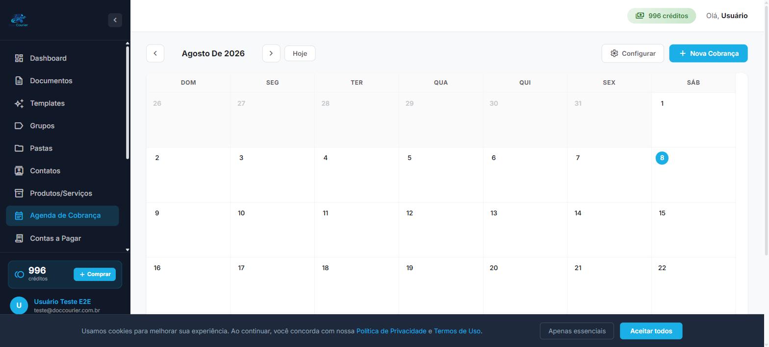 Agenda de Cobranças do DocCourier